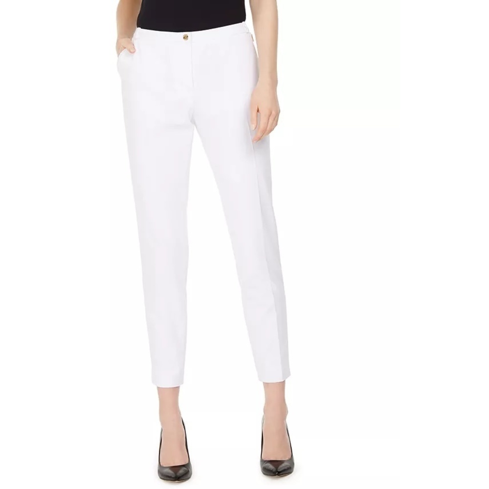 Calvin Klein Women's Slim-Leg Ankle Dress Pants White Size 12